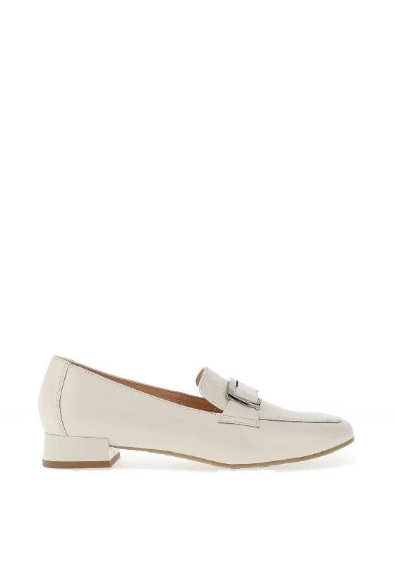 Bioeco by Arka Buckle Patent Loafers, Beige