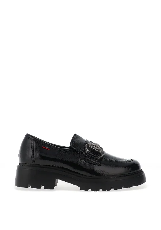 CallagHan Patent Chunky Loafers, Black