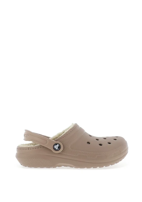 Crocs Womens Lined Clogs, Mushroom & Bone