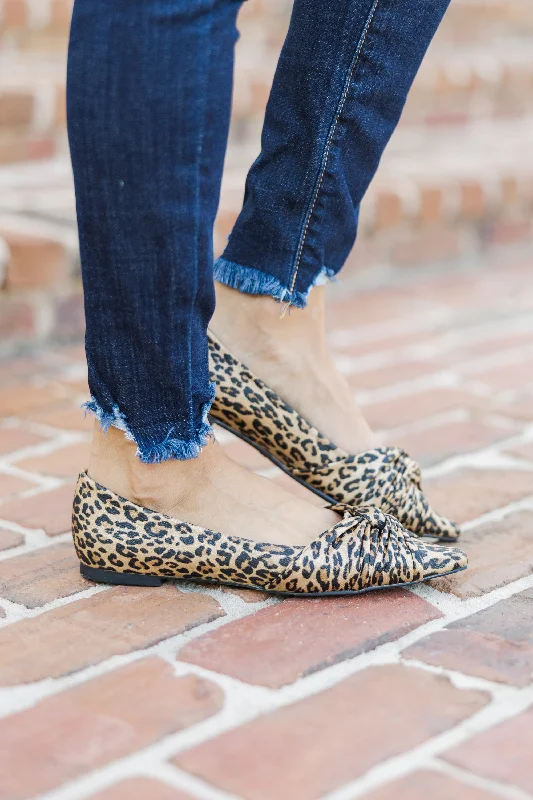 Easy To See Brown Leopard Flats