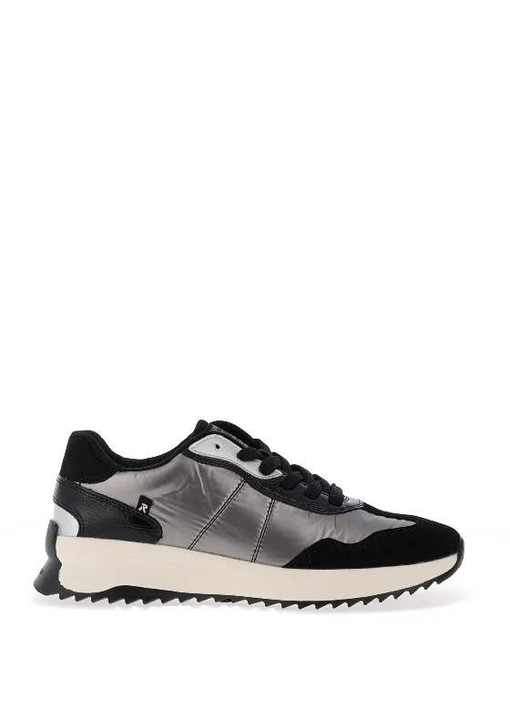 Rieker Evolution Metallic Contrast Panel Trainers, Grey