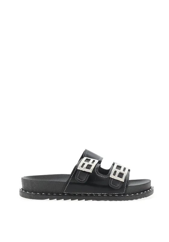 Zen Collection Stud Trim Mules, Black