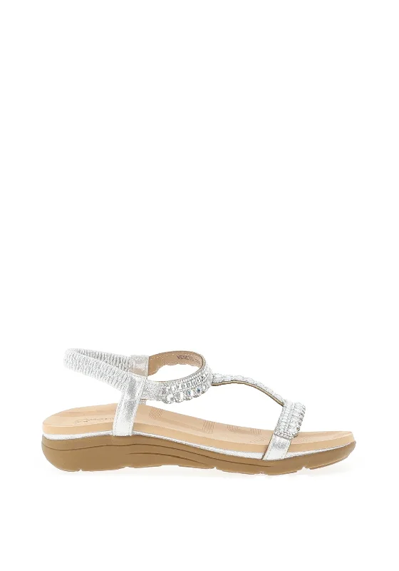 Sponge Veneto Diamante T-Bar Sandals, Glitz