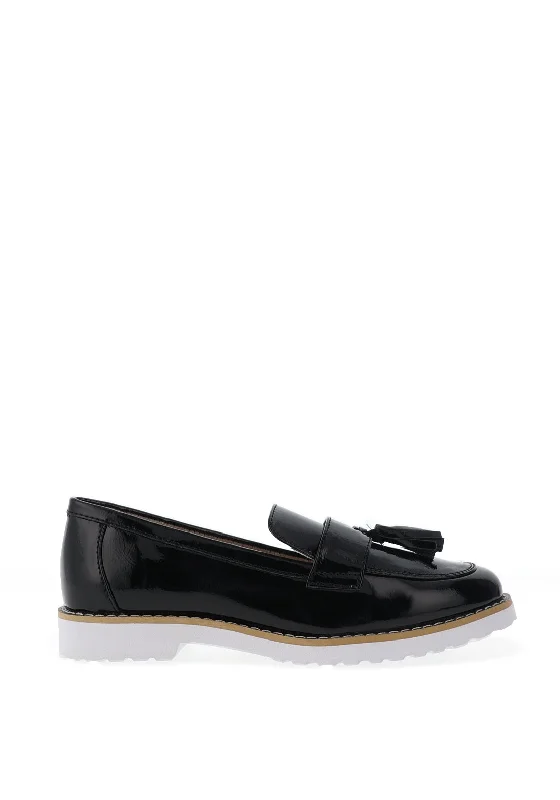 Lunar Granger Tassel Loafers, Black