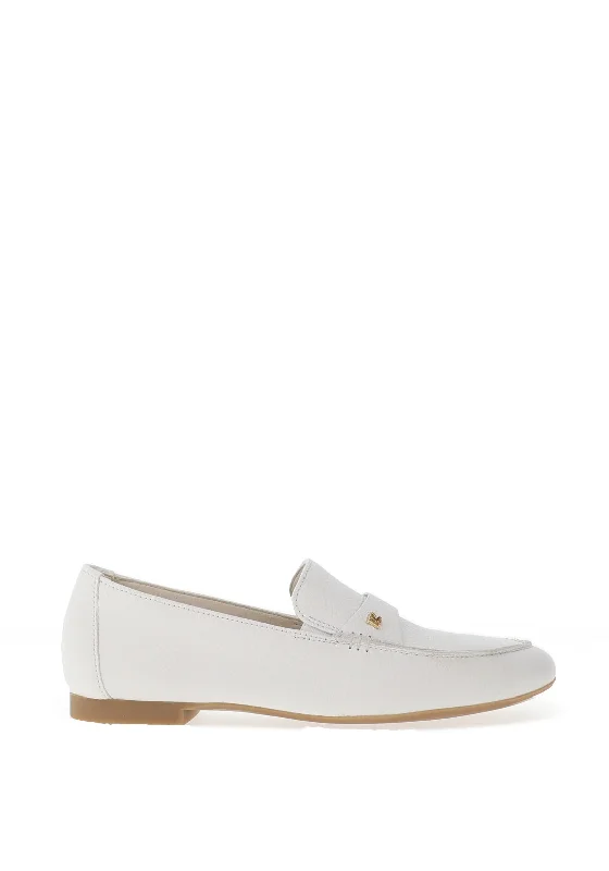 Paul Green Leather Slip On Shoes, White