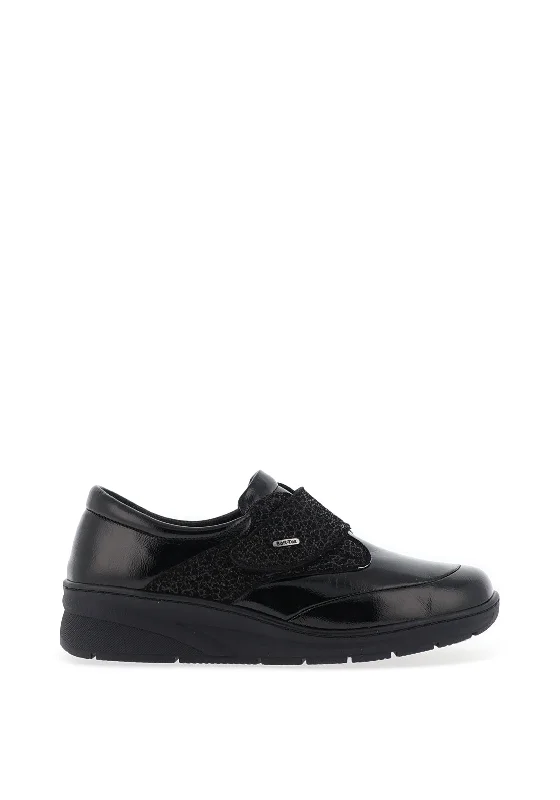 Softmode Farah Patent Velcro Shoes, Black