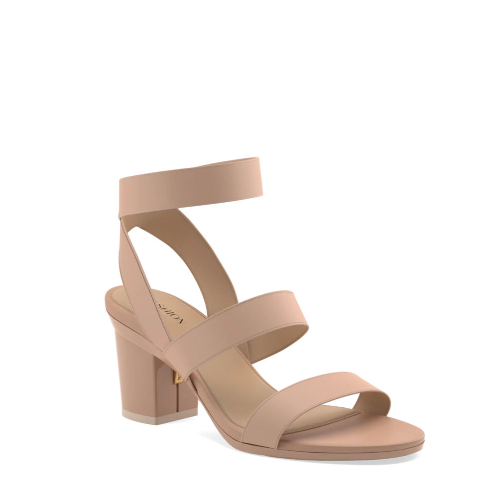 The Adrianna - Latte + Block Heel Kit 3 Latte