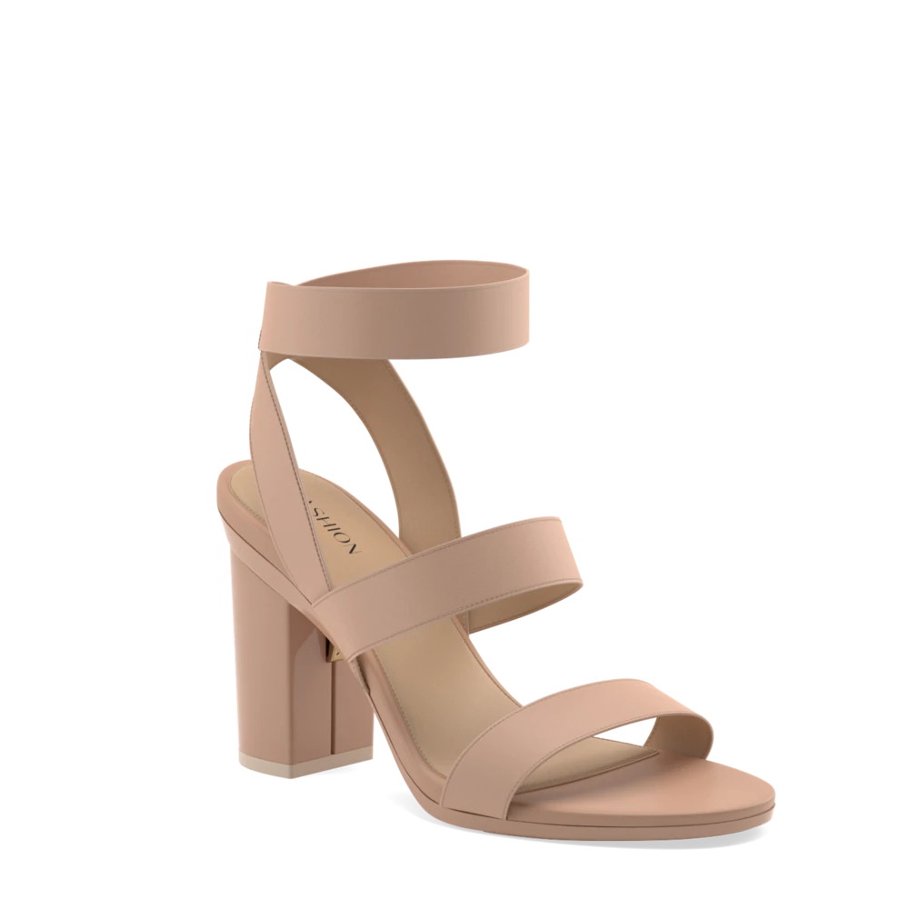 The Adrianna - Latte + Block Heel Kit 4 Latte