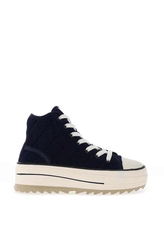 Una Healy Against All Odds Corduroy Trainers, Navy