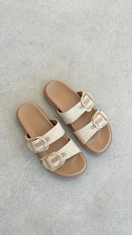 Wilmer Slides - Natural Raffia