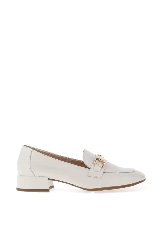 Wonders Oder Patent Leather Block Heel Loafers, White