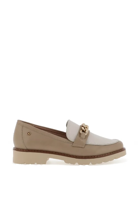 Zanni & Co Daqia Chain Loafers, Cookie Dough