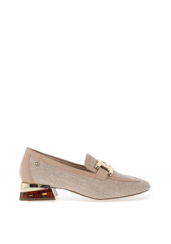 Zanni & Co. Laocai Pipe Block Heel Loafers, Chiffon Spark