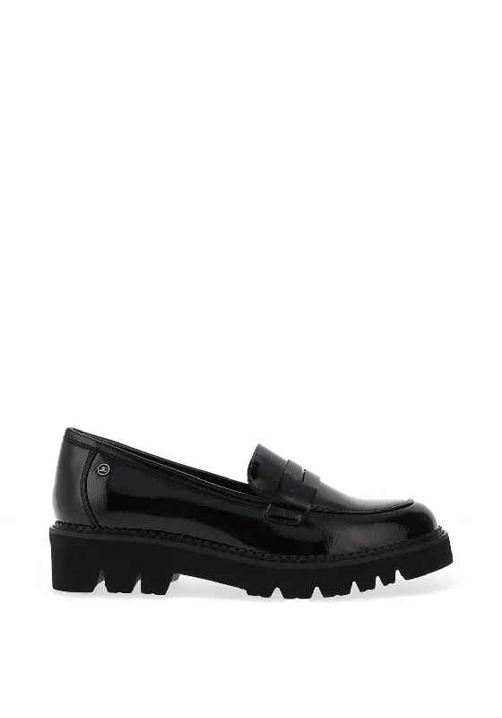 Zanni & Co Tayibe Patent Loafers, Black Ink