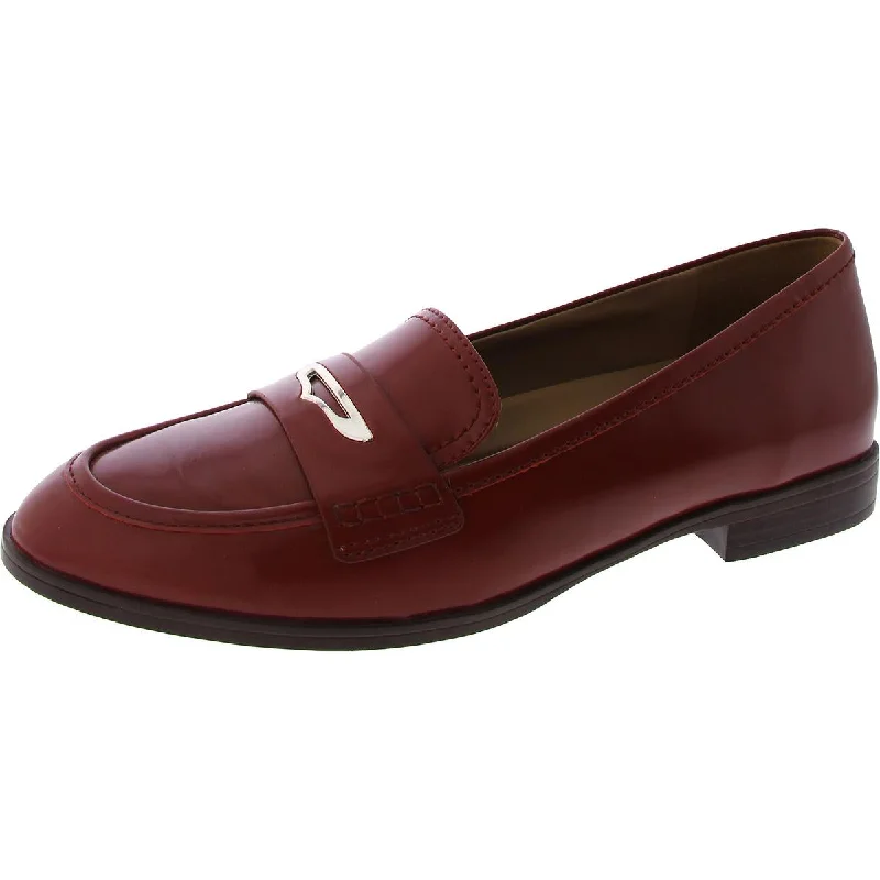 27 Edit Womens Leather Block Heel Loafers