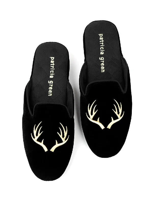 Antler Embroidered Slipper