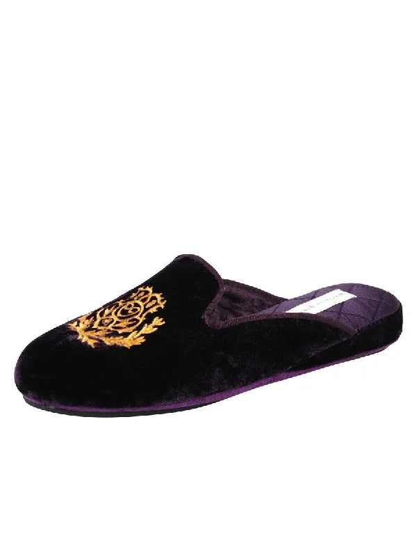 Diana Embroidered Velvet Slipper