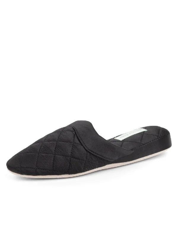 Jackie Satin Quilted Slipper