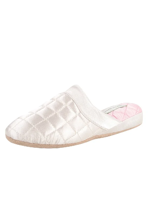 Jackie Satin Quilted Slipper