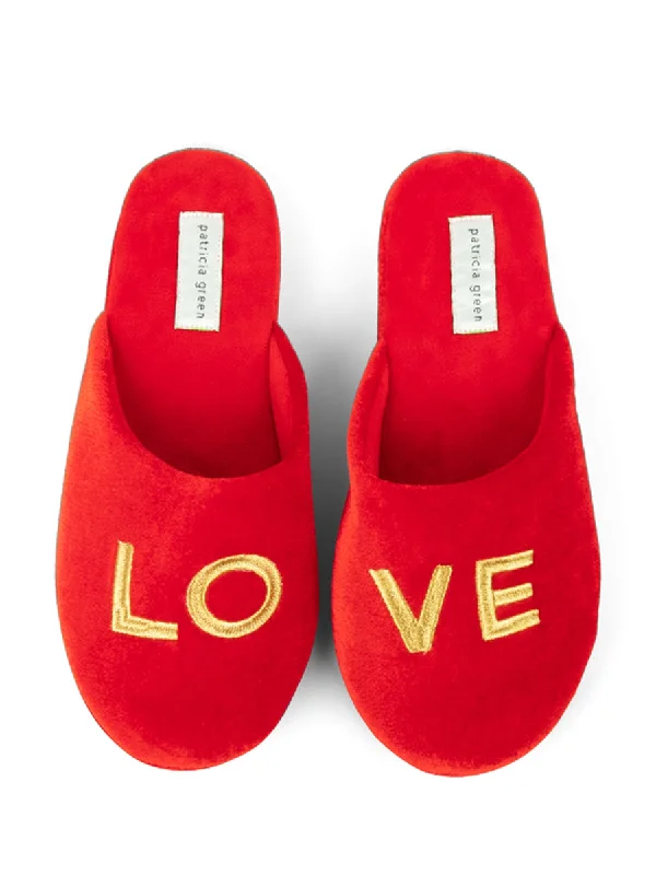 Love Embroidered Slipper