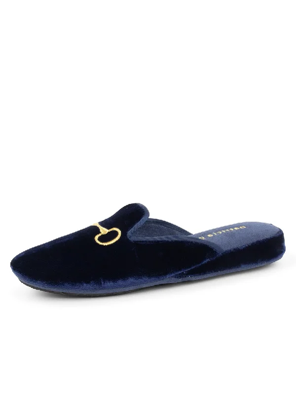 Milano Embroidered Velvet Slipper