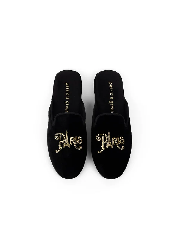 Paris France Velvet Slipper