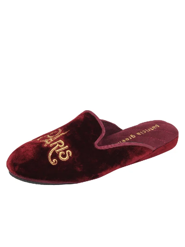 Paris France Velvet Slipper