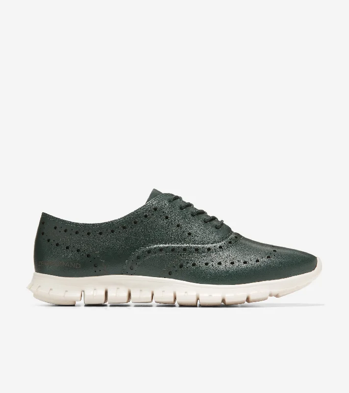 Women's ZERØGRAND Closed Hole Wingtip Oxford