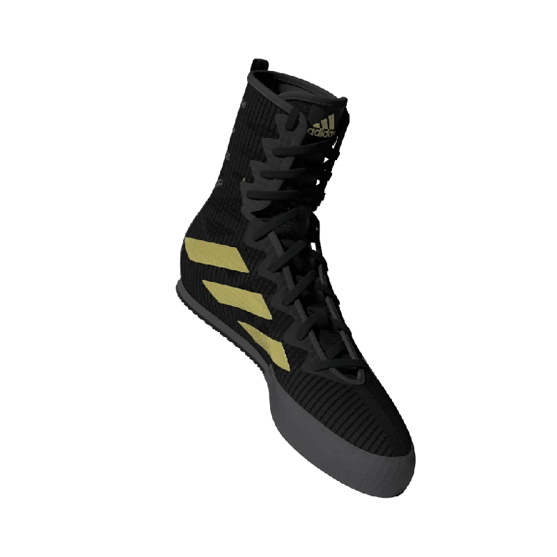 Adidas BOX HOG 4 Boxing Shoes Black and Gold