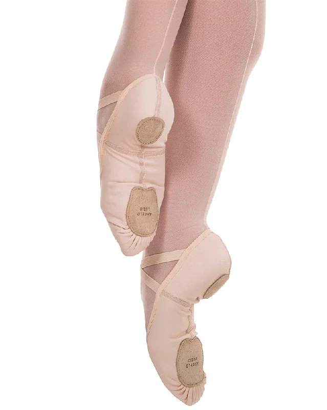 Angelo Luzio 4-Way Total Stretch Canvas Split Sole Ballet Slippers - 248 Womens